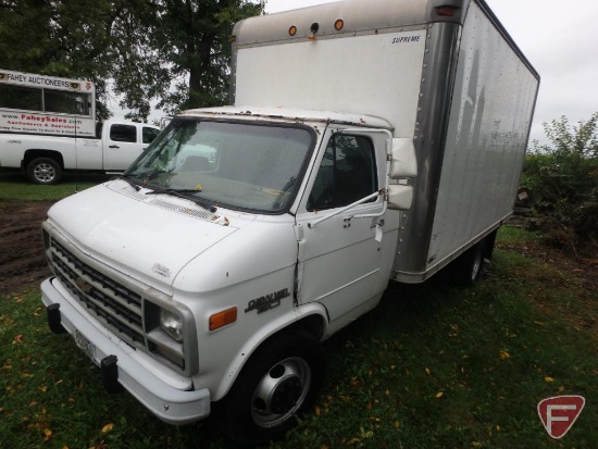 1996 Chevrolet G30 Van Box Truck, VIN # 1GBHG31K1TF103935