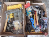 Hammer, tap and adjusting tool, valve spring compressor, metric and standard hex key wrenches,