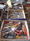 Pliers, tin snips, screw drivers, specialty wrenches