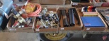 Air fittings, hydraulic fittings, Sears regulator and filter, lubricator, grease guns,