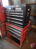 Craftsman 2pc 8 drawer tool chest on casters with key
