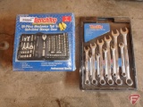 Bench Top 59pc mechanics tool set with travel case and Bench Top 11pc combination