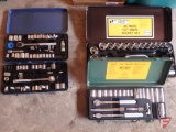 (4) incomplete socket sets with cases