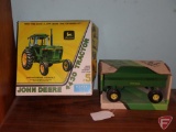 Ertl John Deere flair box wagon, 1:16, No 529, Ertl John Deere 4430 model tractor, 1:25, kit,