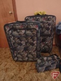 Three piece matching luggage set