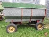 Flare box wagon with 11in wood extension and hydraulic dump on John Deere 953 running gear