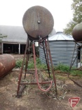 Fuel barrel on stand with hose and nozzle