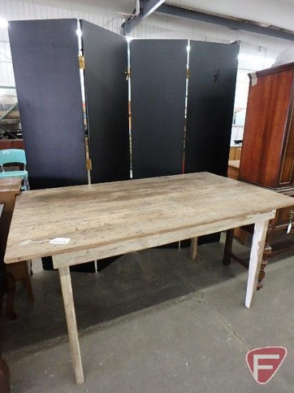 Primitive farm table 60 in x 36.5 in x 31 in