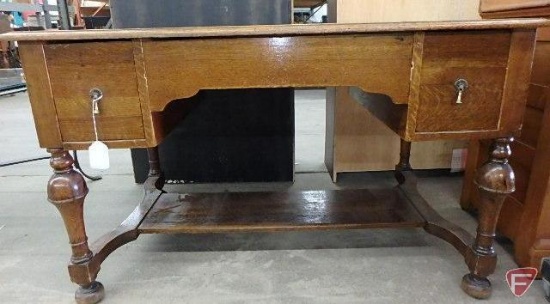 Vintage library table 48 in x 28 in x 30 in