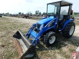 New Holland TC35DA front wheel assist tractor with New Holland 16LA loader and 6' bucket, 2658 hours