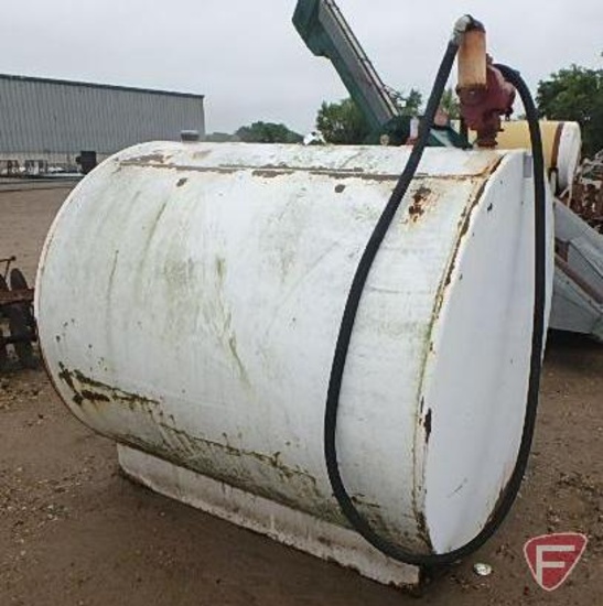 1000 Gallon skid fuel tank with Fill-Rite 110 volt pump