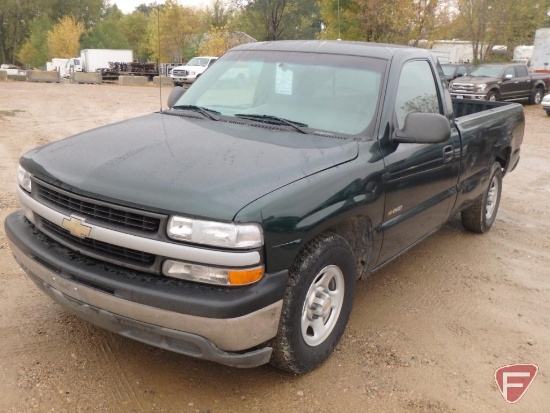 2001 Chevrolet Silverado Pickup Truck, VIN # 1gcec14w31z267213