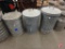 Metal garbage cans with lids (3)