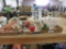 Glassware, vases, bowls, trinket holder, candle holders, artificial fruit, collector