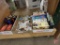 VHS and DVD's; chip holder, decks of cards, assortment of pins most Minnesotan