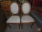 Wood upholstered chairs (6)