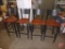 Wood and metal matching chairs, six are table, four are bar stools