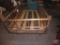 Vintage wood toddler bed on casters - 53 x 30 x 26