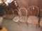 Wood round back chairs (6)