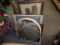 Round wall mirrors, framed prints, some vintage