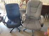 (2) upholstered office chairs, Both