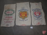 Flour and sugar bags, Glencoe's, Best of All, Atkinson Milling Co, Holly, All 6