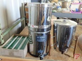 British Berkefeld Big Berkey water filter system, with filters, and electric coffee pot