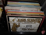 Records, vinyl LP albums and 45s. All in 3 crates and metal box