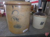 6 gallon Salt glaze crock and Western Stoneware crock jug, Both