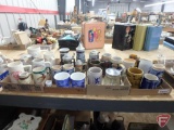 Mugs and steins, souvenir, Budweiser, Lowenbrau, Avon, some glass, one metal, All 4 boxes