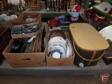 Dishware, plates, bowls, decorative plates, flatware set, bowls, platters, placemats, picnic basket