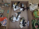 Fishing reels, (3) Quantum Great White, and one Silstar Lexus 35