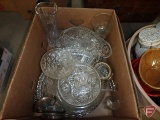 Clear glass; serving bowls, trays, vases, and more