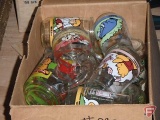 McDonald's Garfield mugs, Welch's Pooh's Grand Adventure jelly jars, Pur water