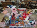 Childrens toys; puzzles, dolls, mechanical crawling baby, stuffed animals