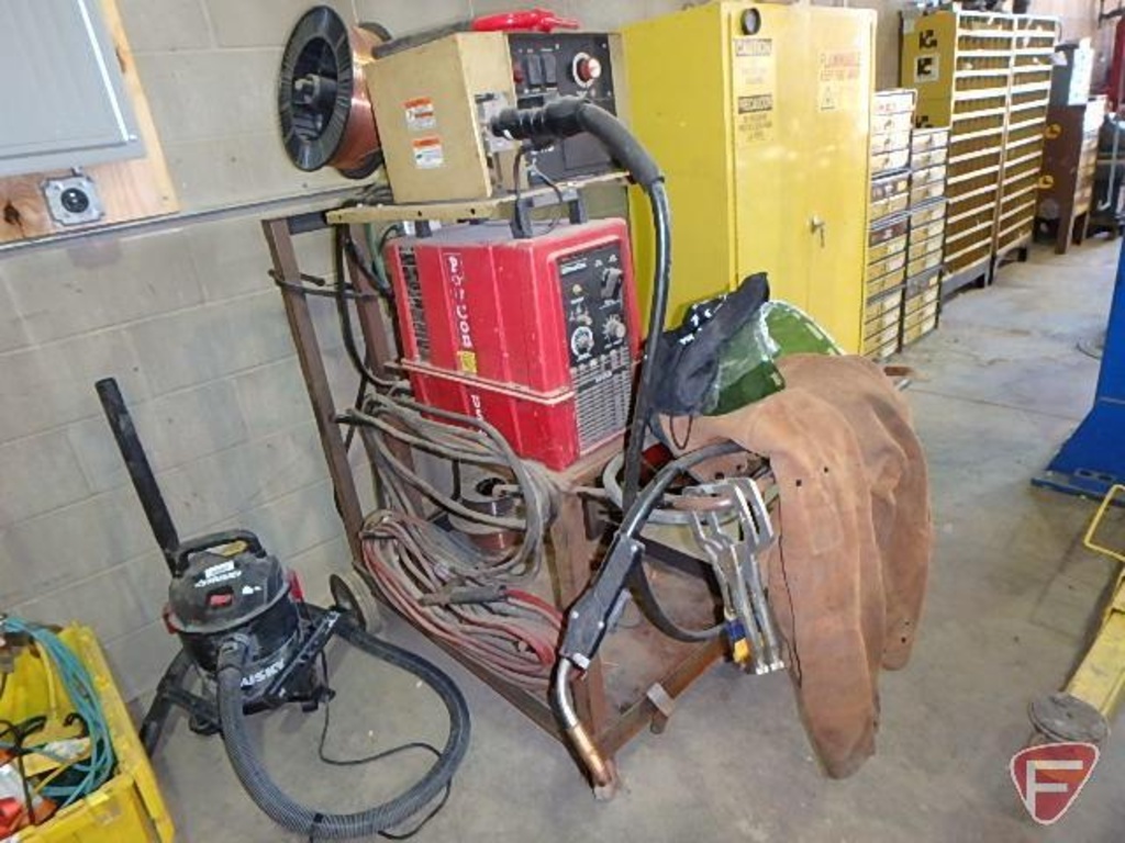 Hobart 2410 Wire Feeder With Powcon 400sm Wire Feed Welder On Cart