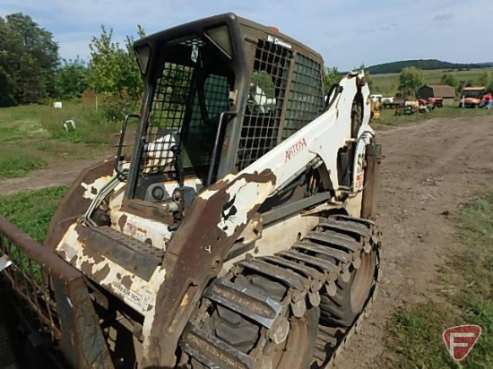 Bobcat S185 skid loader, turbo, high flow, cab enclosure, power Bob Tach, 5200 hours