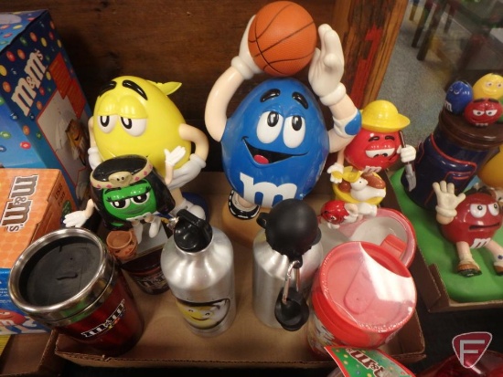 M&M items, mugs, dispensers, figurines, glassware, ornaments, gift baskets, hand fans,