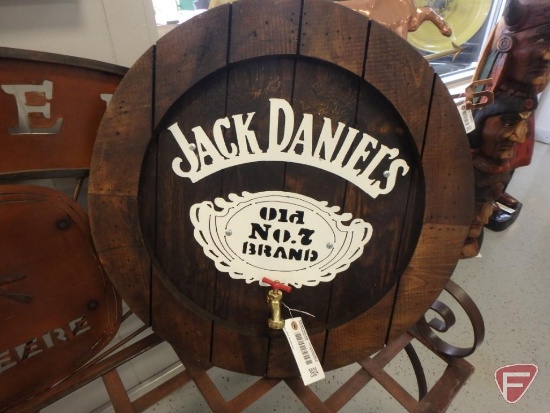 Jack Daniels barrel-end sign