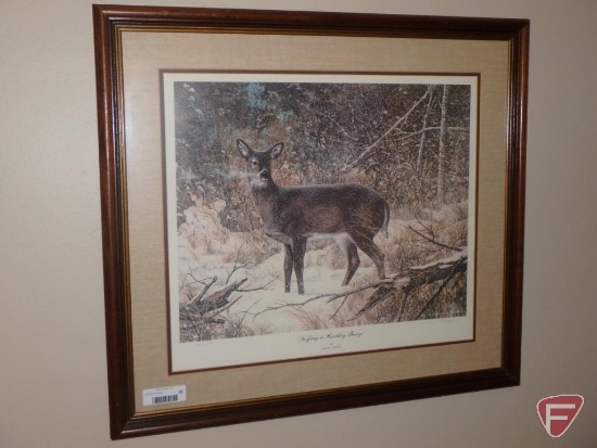 Framed and matted print by Donald Blais, 294/850, 26inHx29inW, unframed print by Ray Orosz,