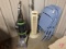 Hoover SteamVac Dual, Honeywell air purifier, and (6) blue metal folding chairs. 8 pieces