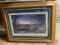 Framed and matted print by Terry Redlin, Family Traditions, 24inHx34inW, and