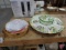 Pyrex casserole dish with cover, Pyrex and Fire King dishes, no covers, ceramic serving dishes