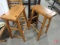 (2) wooden stools