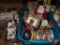Holiday/Christmas items, ornaments, Santas, plush bear, village accessories, and other
