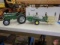 Die cast tractors, John Deere baler, metal truck cab. Contents of box