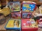 (5) metal lunch boxes, Peanuts, Lassie, Six Million Dollar Man, Annie, Superman, and (1)