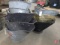 (6) Metal coal/ash buckets and (2) metal pails.