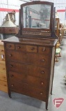Wood, vintage dresser.