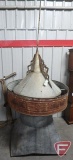 Milcor metal cupola, some rust, 108inH, and wood horse evener. Both